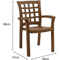 Tuoli Linento Garden Elite Width Squares, ruskea