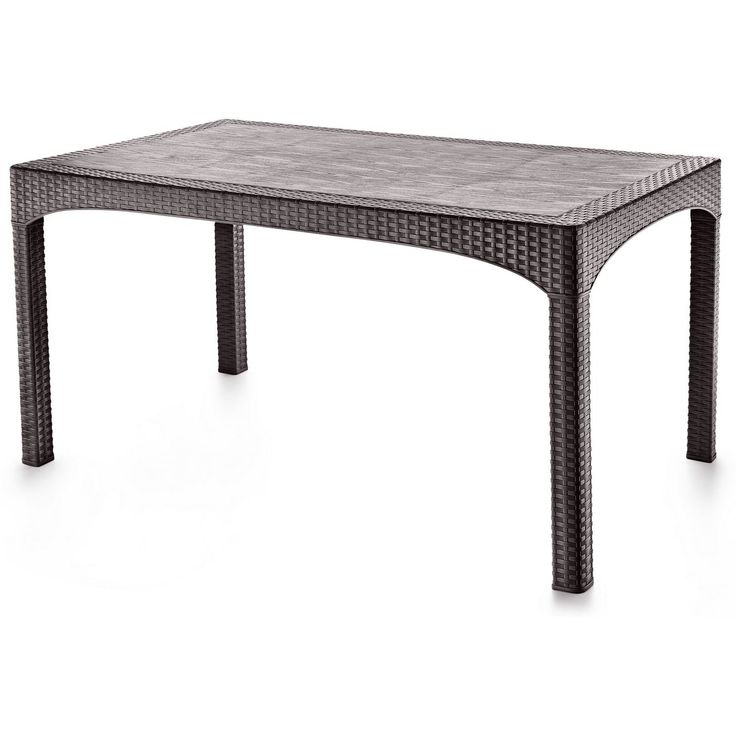 Puutarhapöytä Linento Garden Rattan, 90x150cm, tummanruskea