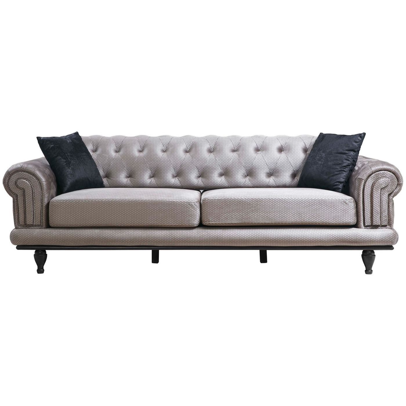 Vuodesohva Linento Furniture Polyanna, 3-istuttava, harmaa