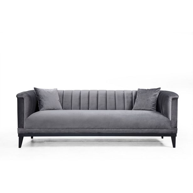 Sohva Linento Furniture Trendy, 3-istuttava, harmaa