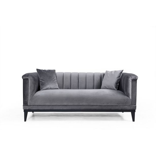Sohva Linento Furniture Trendy, 2-istuttava, harmaa