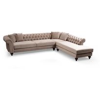 Avokulmasohva Linento Furniture Bogart, oikea, beige