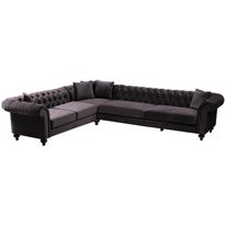 Kulmasohva Linento Furniture Bogart, vasen, ruskea
