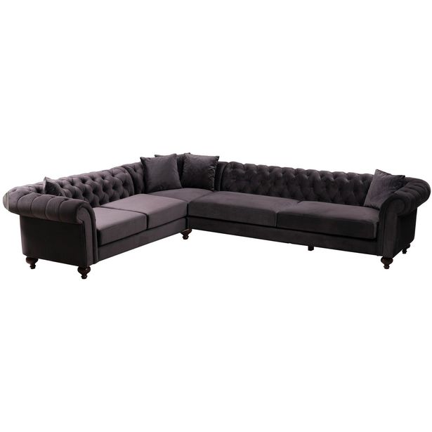 Kulmasohva Linento Furniture Bogart, vasen, ruskea