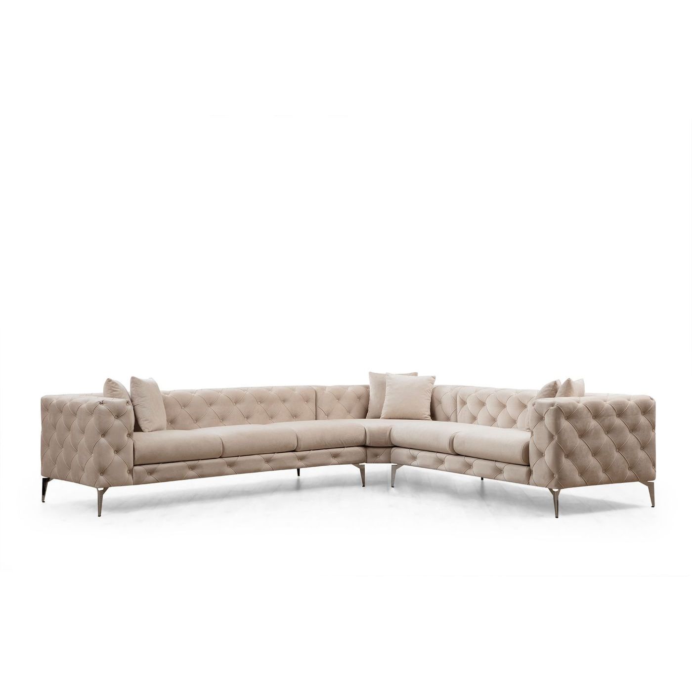 Kulmasohva Linento Furniture Como L, 270x310cm, luonnonvalkoinen