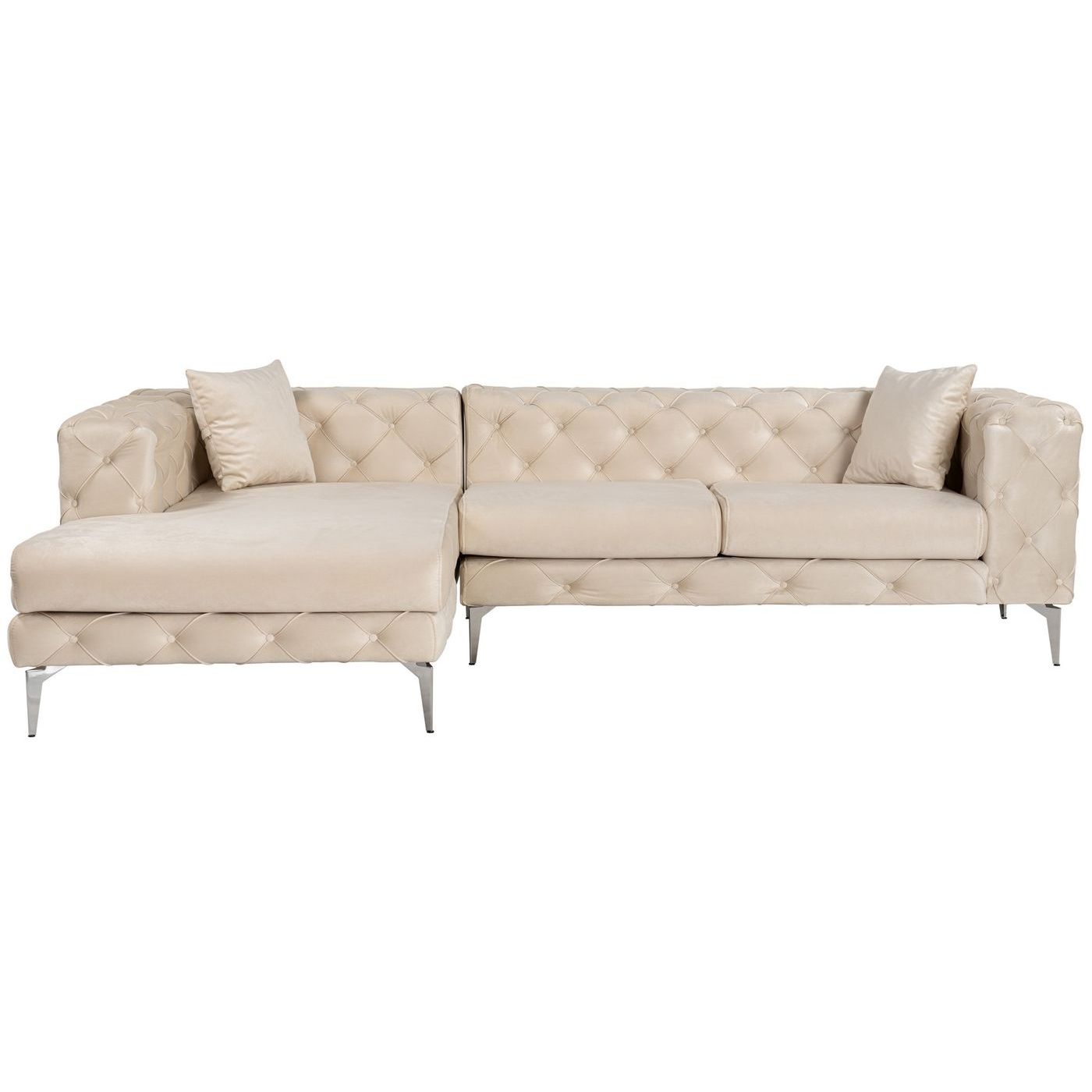 Divaanisohva Linento Furniture Como Eco vasen beige/teräs