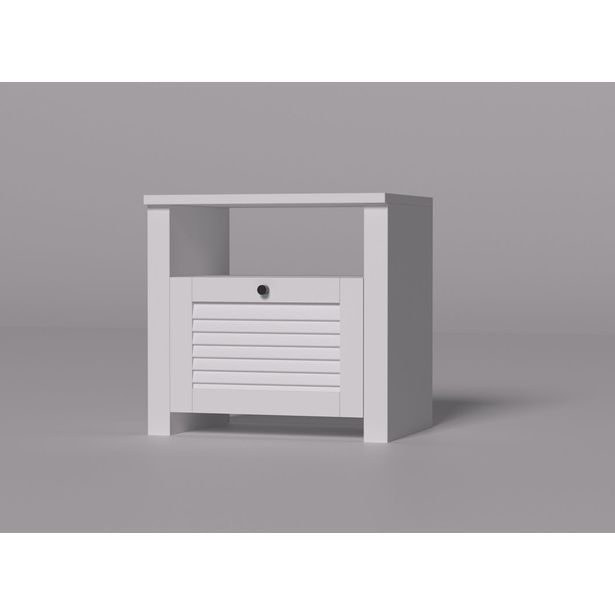 Yöpöytä Linento Furniture Bianca V1, valkoinen