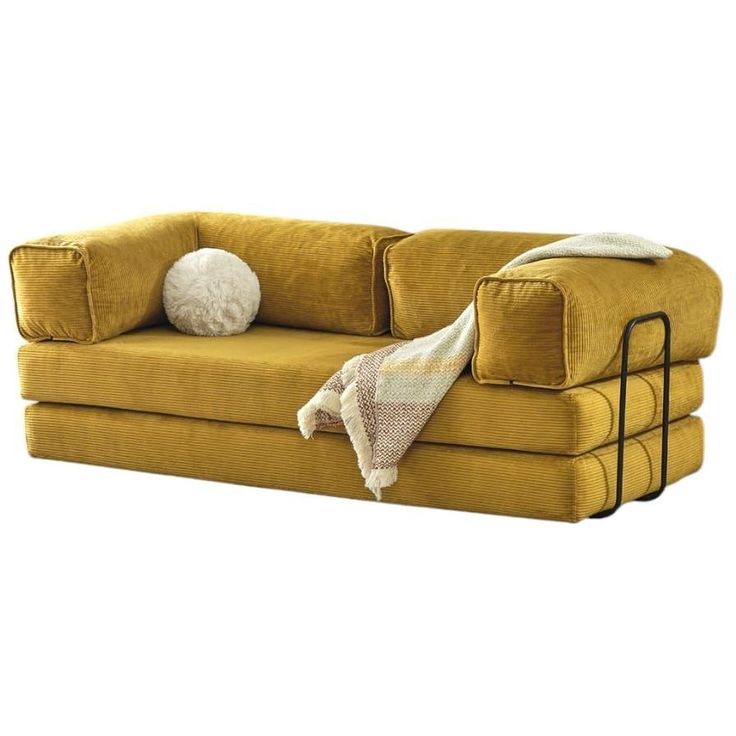 Vuodesohva Linento Furniture Vantta Deluxe 2:n istuttava sinapinkeltainen