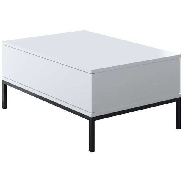 Sohvapöytä Linento Furniture Lord valkoinen/musta