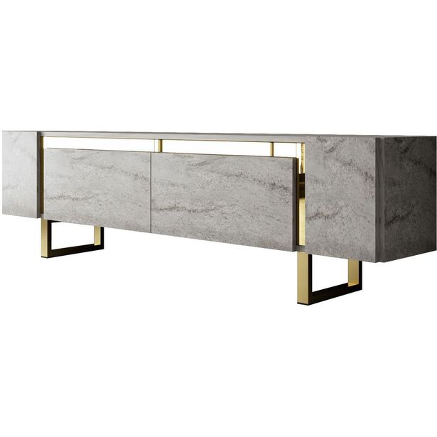 TV-taso Linento Furniture Yildiz travertiini/kulta