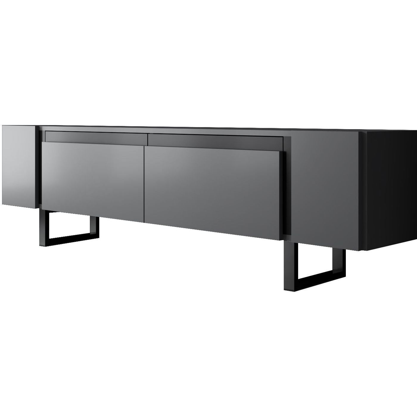 TV-taso Linento Furniture Yildiz 180cm antrasiitti/musta