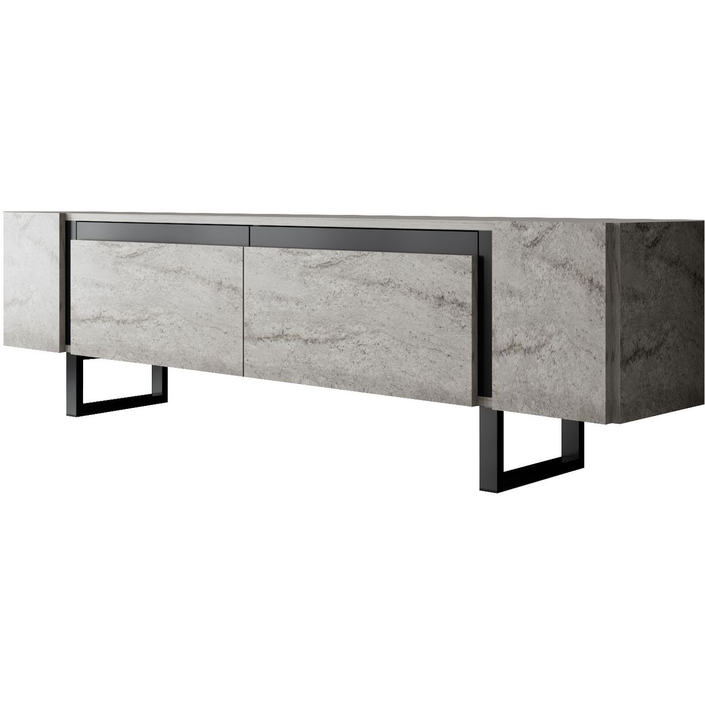 TV-taso Linento Furniture Yildiz 180cm travertiini/musta