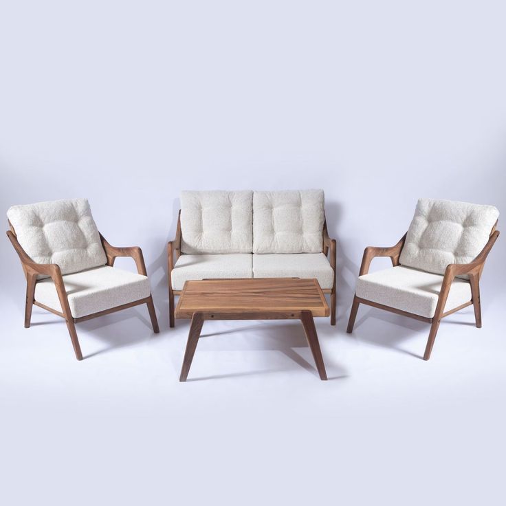 Oleskeluryhmä Linento Garden Walnut, 4-istuttava, kerma