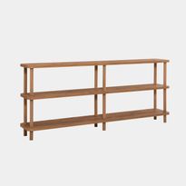 Matala kirjahylly Linento Furniture Zen, leveys 180cm, korkeus 74.9cm, ruskea