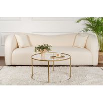 Sohvapöytä Linento Furniture Lumo, Ø80cm, kulta, Verkkokaupan poistotuote