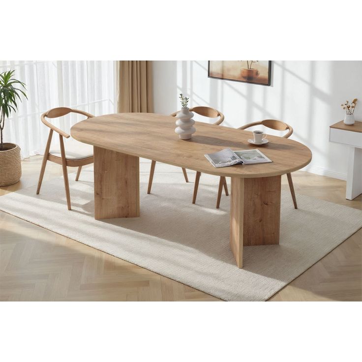 Ruokapöytä Linento Furniture Sabella, 200x90cm, safiiritammi