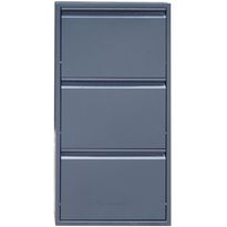 Kenkäkaappi Linento Furniture Js1035, 50x103cm, vaaleanharmaa