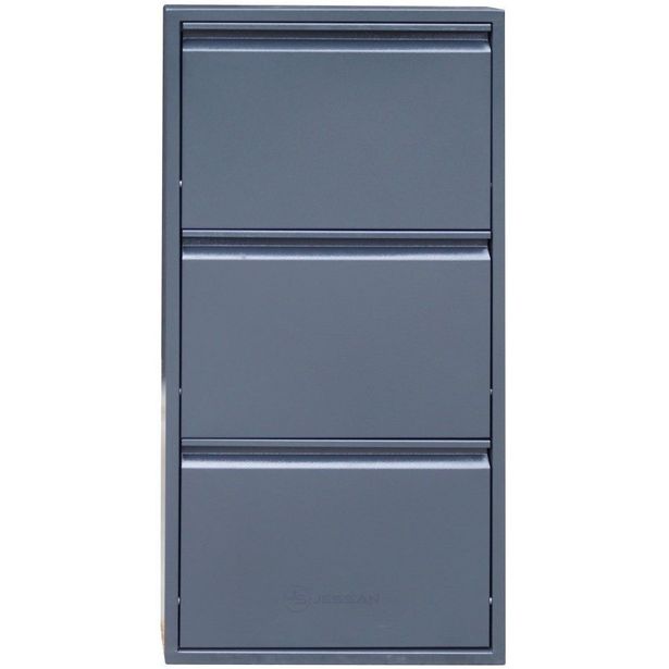 Kenkäkaappi Linento Furniture Js1035, 50x103cm, vaaleanharmaa