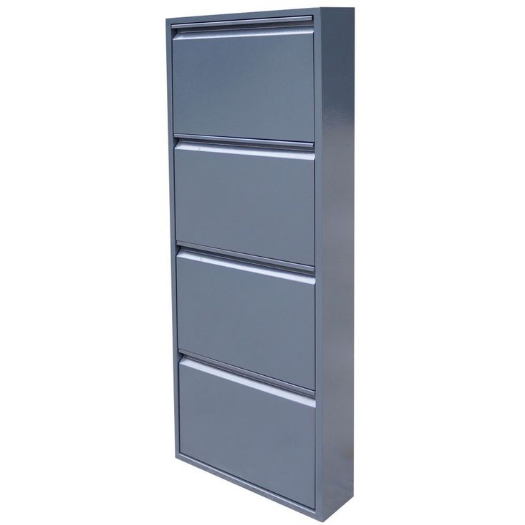 Kenkäkaappi Linento Furniture Js1036, 50x136cm, vaaleanharmaa