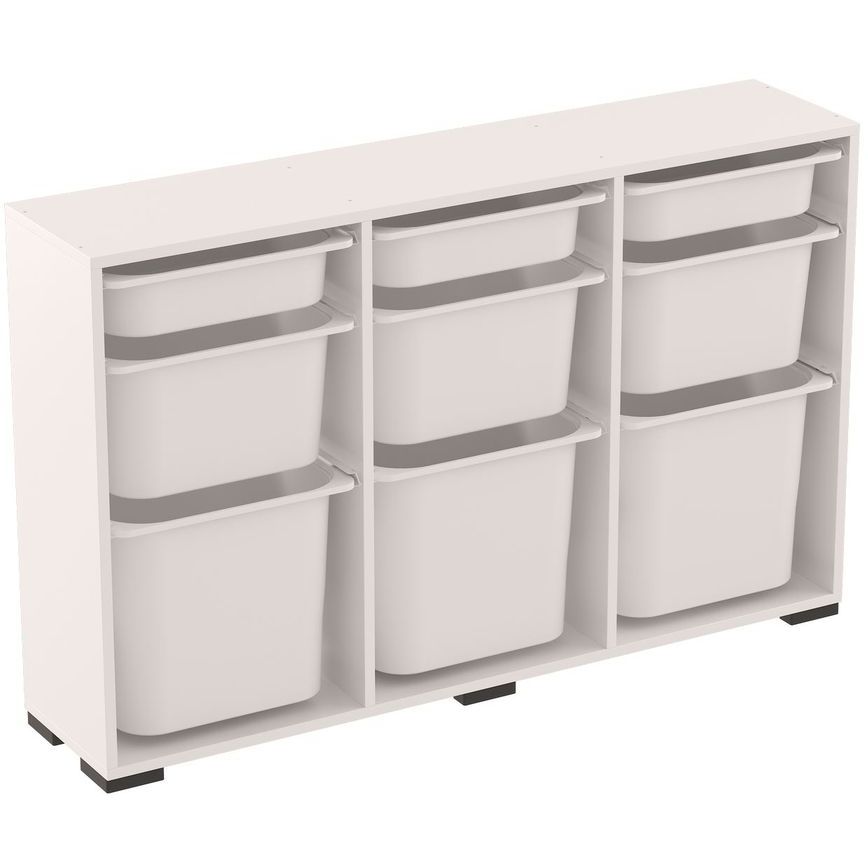 Lastenhuoneen laatikosto Linento Furniture Bofi, 134x30cm, valkoinen