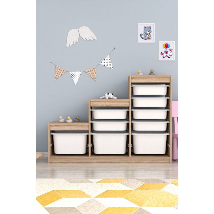 Lastenhuoneen laatikosto Linento Furniture Swiss, leveys 132cm