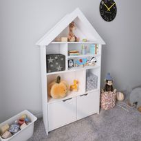 Lasten kirjahylly Linento Furniture Masal, valkoinen