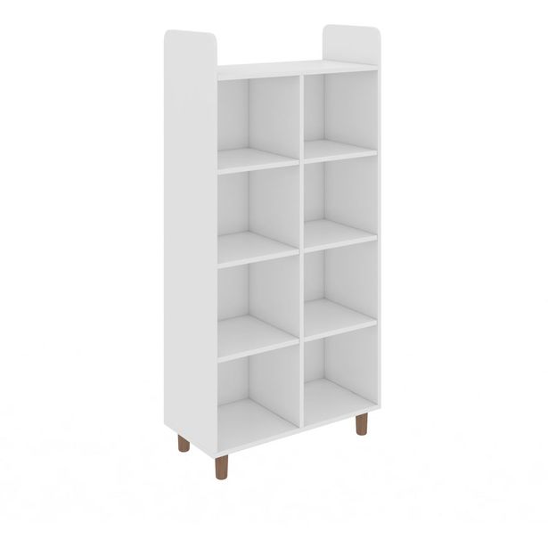Kirjahylly Linento Furniture Saka 4, 77.4x160cm, valkoinen