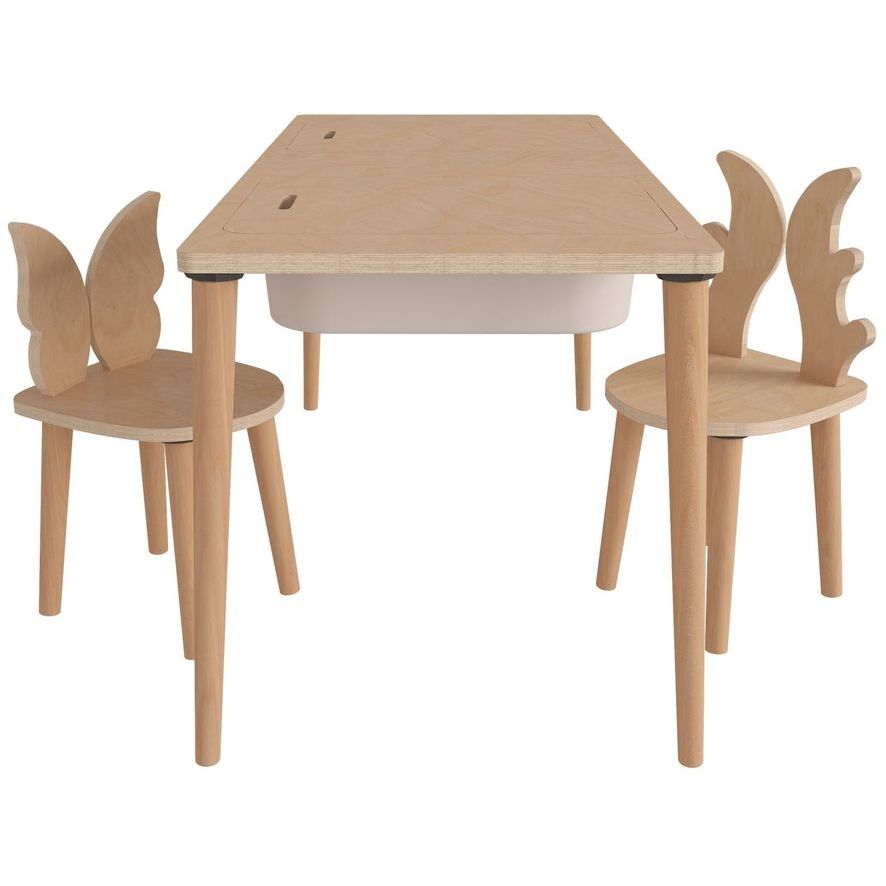 Lasten pöytä Linento Furniture, 100x48cm, koivuvaneri