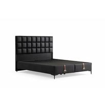 Säilytyssänky + sängynpääty Linento Furniture Carine, ilman patjaa, musta