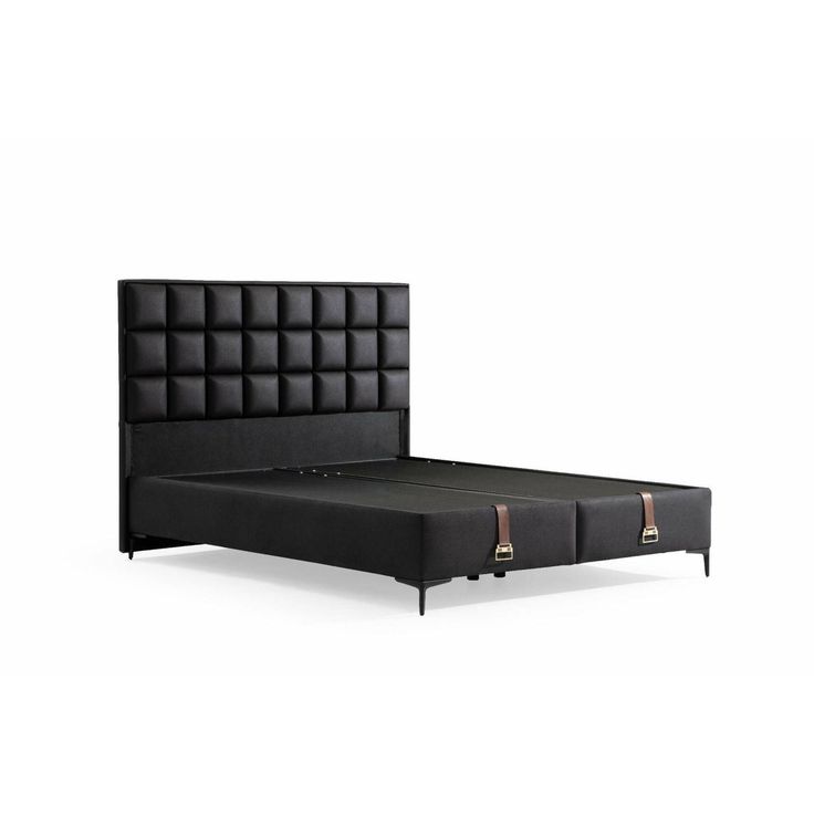Säilytyssänky + sängynpääty Linento Furniture Carine, ilman patjaa, musta