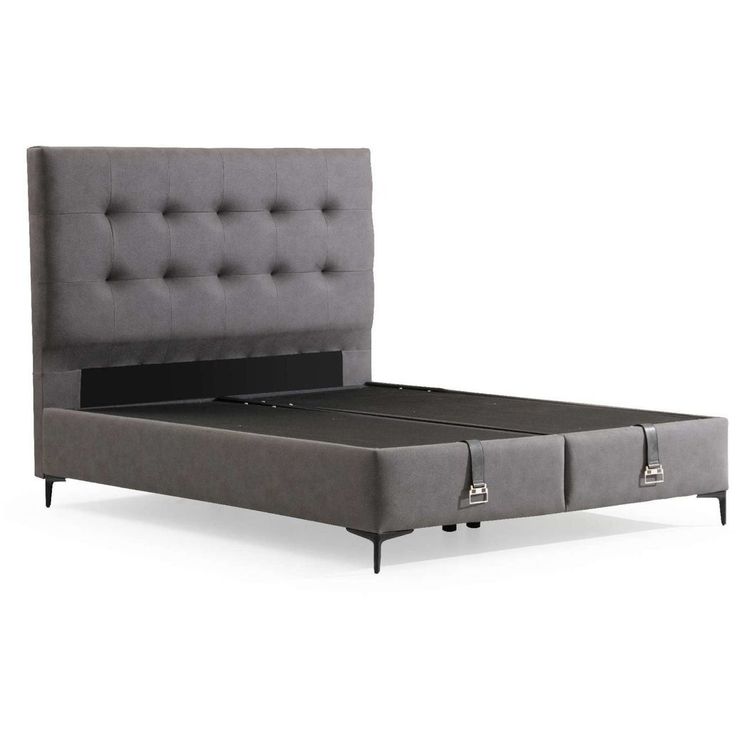Säilytyssänky + sängynpääty Linento Furniture Marvel, ilman patjaa, harmaa