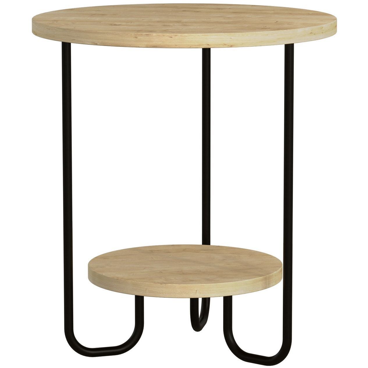 Apupöytä Linento Furniture Corro, 40cm, vaaleanruskea