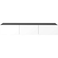 Seinälle kiinnitettävä TV-taso Linento Francy 180, antrasiitti/valkoinen, Verkkokaupan poistotuote