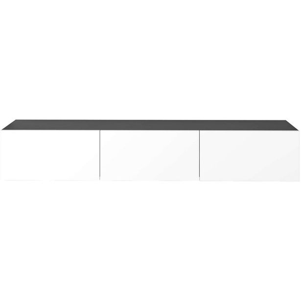 Seinälle kiinnitettävä TV-taso Linento Francy 180, antrasiitti/valkoinen