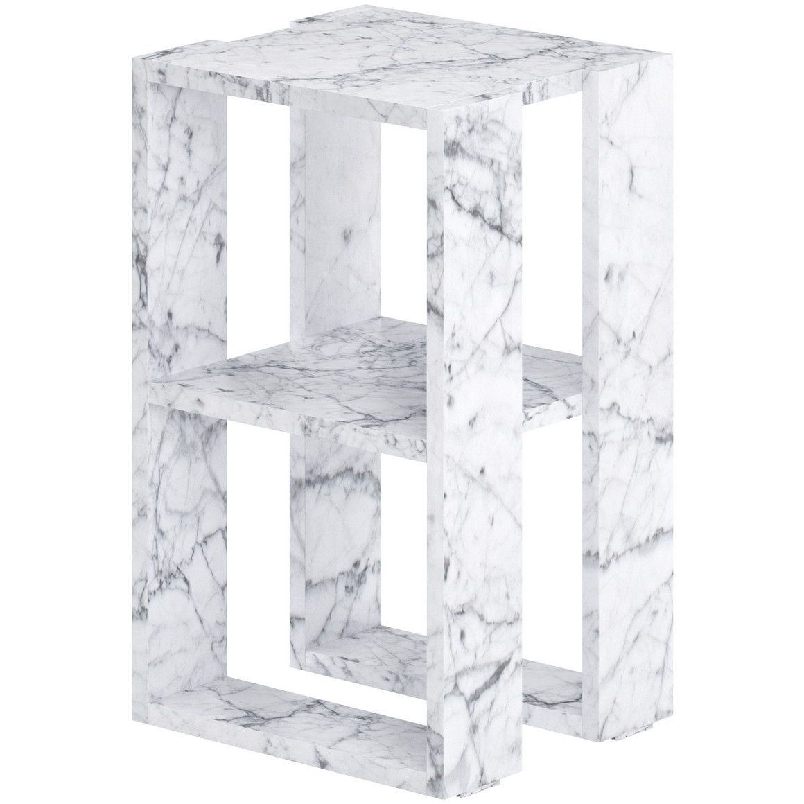 Sivupöytä Linento Furniture Lonie 55x30cm Carrara-marmori