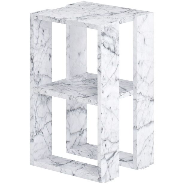 Sivupöytä Linento Furniture Lonie Carrara-marmori