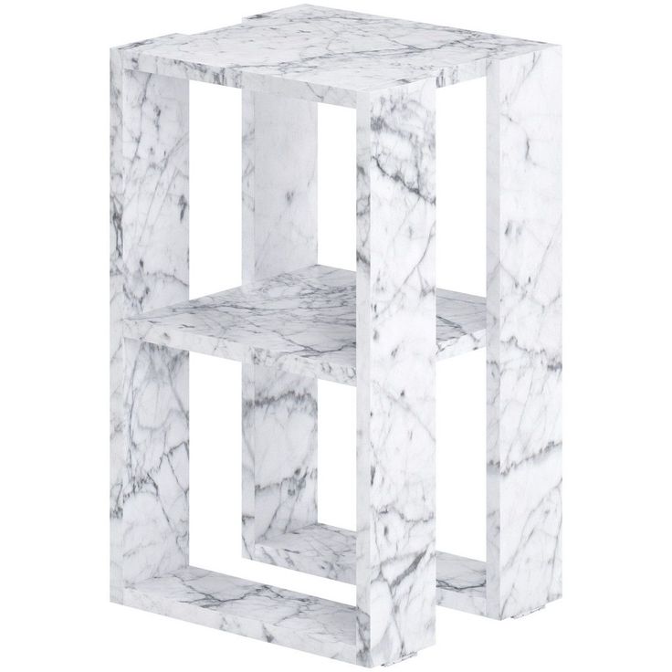 Sivupöytä Linento Furniture Lonie Carrara-marmori