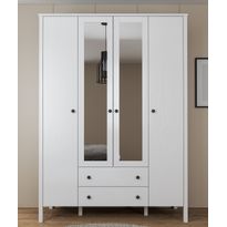 Vaatekaappi Linento Furniture FRN-20012, 140x194.8cm, valkoinen