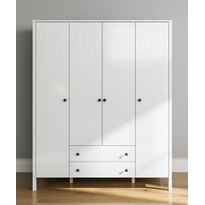 Vaatekaappi Linento Furniture FRN-20013, 160x194.8cm, valkoinen