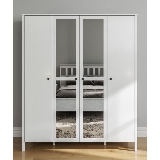 Vaatekaappi Linento Furniture FRN-20018, 180.8x215cm, valkoinen
