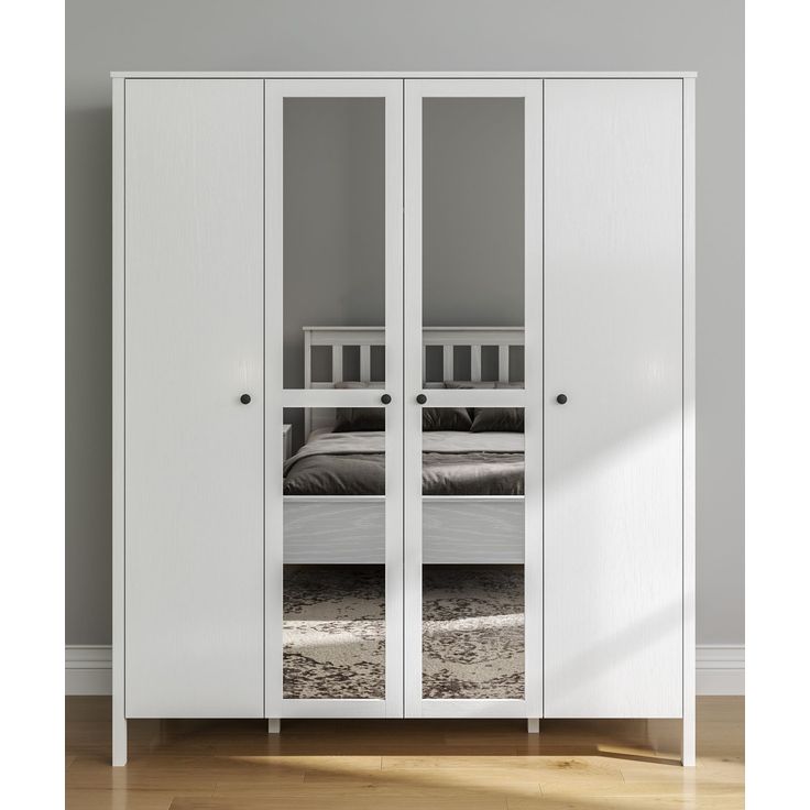 Vaatekaappi Linento Furniture FRN-20018, 180.8x215cm, valkoinen