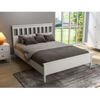 Pärisängyn runko Linento Furniture FRN-20063, 169x205cm, valkoinen