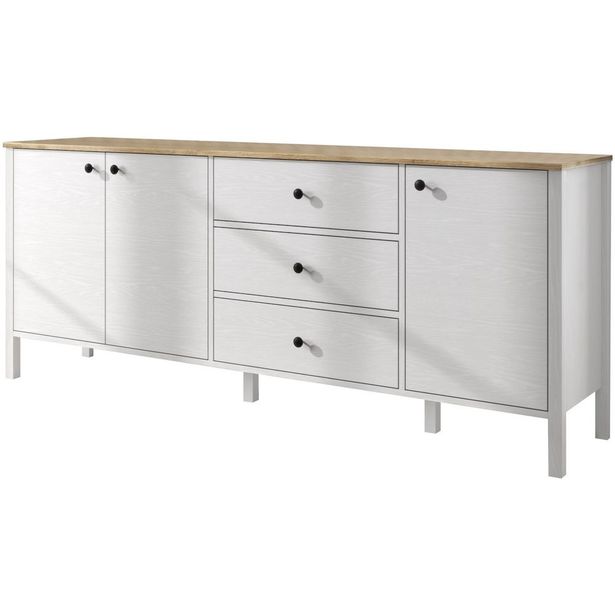 Senkki Linento Furniture FRN-20009, 200x82cm, valkoinen/ruskea