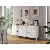 Senkki Linento Furniture FRN-20010, 180x82cm, valkoinen/ruskea