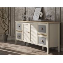 Senkki Linento Furniture FRN-21010, leveys 184.8cm, kerma/ruskea/harmaa