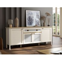 Senkki Linento Furniture FRN-21008, leveys 201.8cm, kerma/ruskea/harmaa