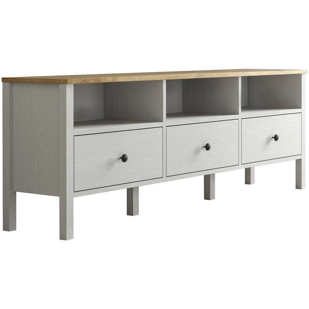 TV-taso Linento Furniture FRN-20055, leveys 160cm, valkoinen/ruskea