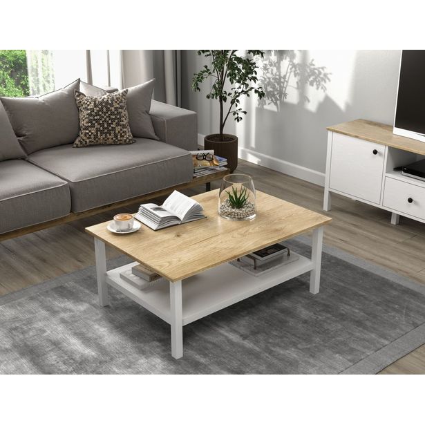 Sohvapöytä Linento Furniture FRN-20081, 100x70cm, valkoinen