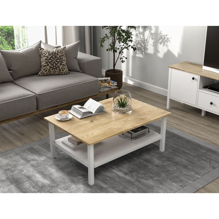 Sohvapöytä Linento Furniture FRN-20081, 100x70cm, valkoinen