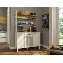 Aamiaiskaappi/kahvipiste Linento Furniture FRN-21027, kerma/ruskea